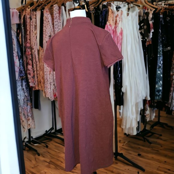 Simply Vera - Maroon A Line Mini Dress w/ Pockets Size XL - Picture 3 of 6